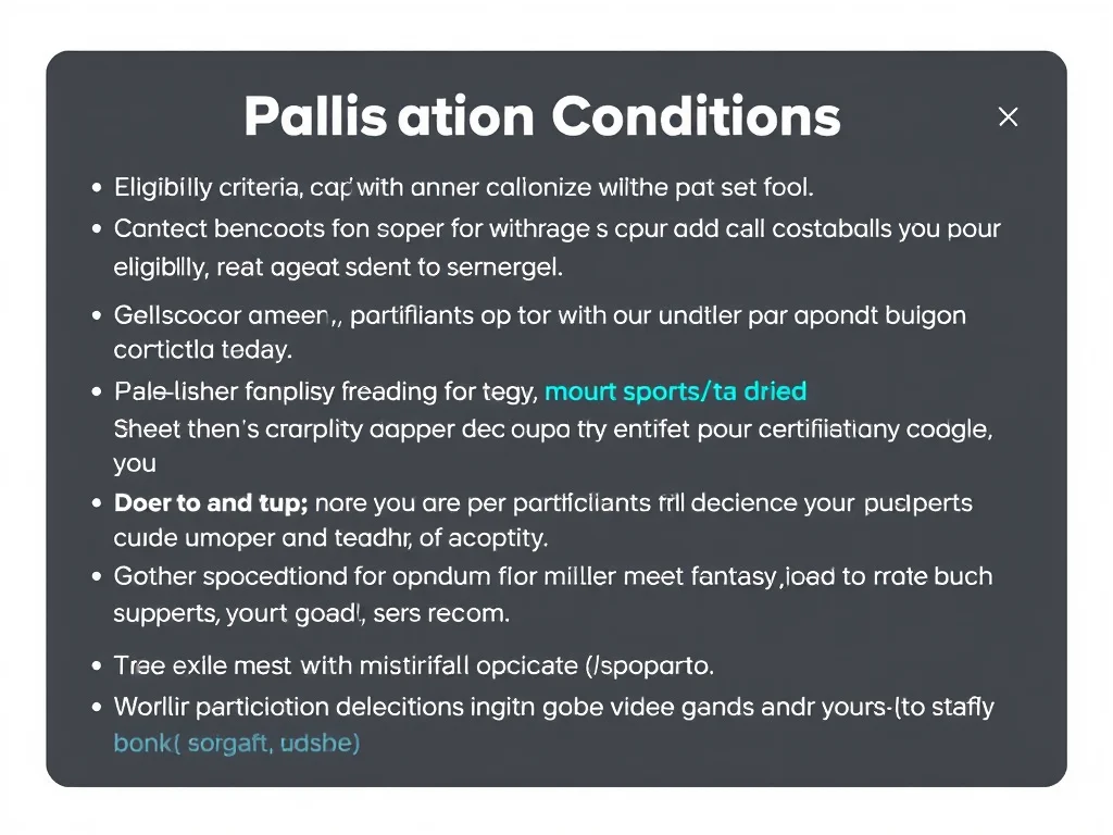 Participation Conditions Illustration